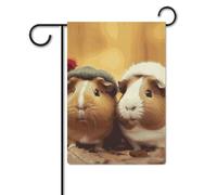 Bandiera da giardino 30,5 x 45,7 cm, a doppia faccia, per esterni, graziose porcellini d'India, bandiere da giardino per vacanze e cortile, per tutte le stagioni, decorazioni per esterni, per vacanze