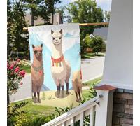 Bandiera da giardino 30,5 x 45,7 cm, a doppia faccia, per esterni, lama e alpaca, bandiere da giardino per tutte le stagioni, decorazioni per esterni, per vacanze in fattoria