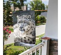 Bandiera da giardino 30,5 x 45,7 cm, a doppia faccia, per esterni, leopardo delle nevi, bandiere da giardino per vacanze in giardino, per tutte le stagioni, decorazioni per esterni, per vacanze in
