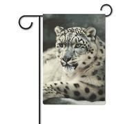 Bandiera da giardino 30,5 x 45,7 cm, a doppia faccia, per esterni, leopardo delle nevi, bandiere da giardino per vacanze in giardino, per tutte le stagioni, decorazioni per esterni, per vacanze in