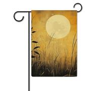 Bandiera da giardino 30,5 x 45,7 cm, a doppia faccia, per esterni, luna sull'erba, bandiere da giardino per vacanze e cortile, per tutte le stagioni, decorazioni per esterni, per vacanze in fattoria