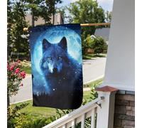 Bandiera da giardino 30,5 x 45,7 cm, a doppia faccia, per esterni, lupi, bandiere da giardino, per vacanze in giardino, per tutte le stagioni, decorazioni per esterni, per vacanze in fattoria