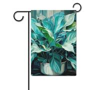 Bandiera da giardino 30,5 x 45,7 cm, a doppia faccia, per esterni, molte foglie verdi, bandiere da giardino per vacanze e cortile, per tutte le stagioni, decorazioni per esterni, per vacanze in
