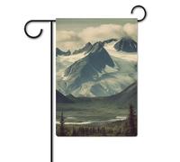 Bandiera da giardino 30,5 x 45,7 cm, a doppia faccia, per esterni, montagne dell'Alaska, bandiere da giardino per vacanze e cortile, per tutte le stagioni, decorazioni per esterni, per vacanze in