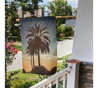 Bandiera da giardino 30,5 x 45,7 cm, a doppia faccia, per esterni, palme, giardino, vacanze, cortile, per tutte le stagioni, decorazioni per esterni, per vacanze in fattoria