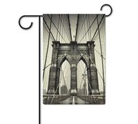 Bandiera da giardino 30,5 x 45,7 cm, a doppia faccia, per esterni, ponte di Brooklyn, bandiere da giardino per vacanze e cortile, per tutte le stagioni, decorazioni per esterni, per vacanze in
