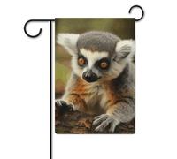 Bandiera da giardino 30,5 x 45,7 cm, a doppia faccia, per esterni, scimmia, lemure, graziose, bandiere da giardino, per tutte le stagioni, decorazioni per esterni, per vacanze in fattoria
