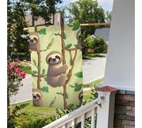 Bandiera da giardino 30,5 x 45,7 cm, a doppia faccia, per esterni, simpatici bradipi dei cartoni animati, bandiere da giardino per vacanze in giardino per tutte le stagioni decorazioni esterne