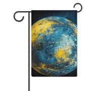 Bandiera da giardino 30,5 x 45,7 cm, a doppia faccia, per esterni, stelle blu e gialle, bandiera da giardino, per tutte le stagioni, decorazioni per esterni, per vacanze in fattoria