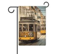 Bandiera da giardino 30,5 x 45,7 cm, a doppia faccia, per esterni, tram di Lisbona, bandiere da giardino, per vacanze in giardino, per tutte le stagioni, decorazioni per esterni, per vacanze in