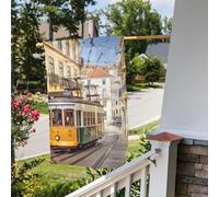 Bandiera da giardino 30,5 x 45,7 cm, a doppia faccia, per esterni, tram di lisbona, bandiere da giardino, per vacanze in giardino, per tutte le stagioni, decorazioni per esterni, per vacanze in