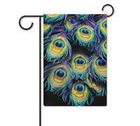 Bandiera da giardino 30,5 x 45,7 cm, a doppia faccia, per esterni, un mucchio di piume di pavone, bandiere da giardino, per tutte le stagioni, decorazioni per esterni, bandiera per vacanze in fattoria