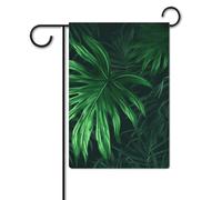 Bandiera da giardino 30,5 x 45,7 cm, a doppia faccia, per esterni, verde, giungla tropicale, piante, bandiere da giardino, per tutte le stagioni, decorazioni per esterni, per vacanze in fattoria