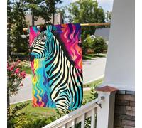 Bandiera da giardino 30,5 x 45,7 cm, a doppia faccia, per esterni, zebra, bandiere da giardino colorate, per tutte le stagioni, decorazioni per esterni, per vacanze in fattoria