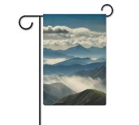 Bandiera da giardino 30,5 x 45,7 cm, a doppia faccia, per montagne all'aperto, nuvole, paesaggio, bandiere da giardino, per tutte le stagioni, decorazioni per esterni, per vacanze in fattoria