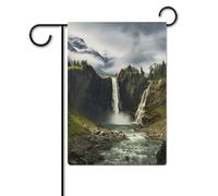 Bandiera da giardino 30,5 x 45,7 cm, a doppia faccia, per montagne e cascate, bandiere da giardino, per tutte le stagioni, decorazioni per esterni, per vacanze in fattoria