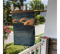 Bandiera da giardino 30,5 x 45,7 cm, a doppia faccia, per onde esterne al crepuscolo, bandiere da giardino per vacanze per tutte le stagioni, decorazioni per esterni, per vacanze in fattoria