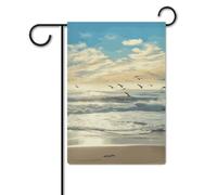 Bandiera da giardino 30,5 x 45,7 cm, a doppia faccia, per onde esterne, uccelli marini, bandiere da giardino, per tutte le stagioni, decorazioni per esterni, per vacanze in fattoria