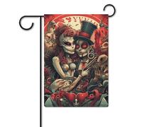 Bandiera da giardino 30,5 x 45,7 cm, a doppia faccia, per persone all'aperto che indossano maschere, bandiere da giardino, vacanze, cortile, per tutte le stagioni, decorazioni per esterni, per vacanze