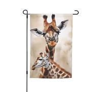 Bandiera da giardino 30,5 x 45,7 cm a doppia faccia Primavera Estate Benvenuto Giardino Bandiera Giraffa Decorazione Esterna Banner Bandiera Cortile Festività Stagionale Banner Cartello Per Esterno