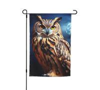 Bandiera da giardino 30,5 x 45,7 cm, a doppia faccia, verticale, per esterni, per vacanze, gufi d'aquila, uccelli notturni, bandiere da giardino, piccola bandiera di benvenuto per esterni, patio