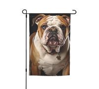 Bandiera da giardino 30,5 x 45,7 cm a doppio lato, bandiera da cortile per vacanze in fattoria bandiera inglese-bulldog stagionale all'aperto per primavera estate prato portico decorazione per la casa