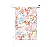 Bandiera da giardino 30,5 x 45,7 cm a doppio lato, bandiera da cortile per vacanze in fattoria, barriera corallina, striscione stagionale per esterni, per primavera, estate, prato, portico