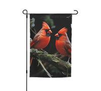 Bandiera da giardino 30,5 x 45,7 cm a doppio lato, bandiera da cortile per vacanze in fattoria, cardinali, uccelli, fauna, selvaggio, stagionale, per esterni, per primavera, estate, prato, portico