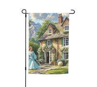 Bandiera da giardino 30,5 x 45,7 cm, a doppio lato, bandiera da giardino in stile country britannico stagionale per esterni, per primavera, estate, prato, portico, decorazione per la casa, piccola