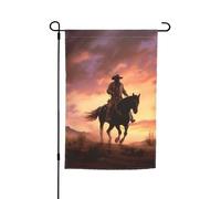 Bandiera da giardino 30,5 x 45,7 cm, a doppio lato, bandiera da giardino per vacanze in fattoria, cowboy, West stagionale, per primavera, estate, prato, portico, decorazione per la casa, piccola