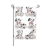 Bandiera da giardino 30,5 x 45,7 cm a doppio lato, bandiera da giardino per vacanze in fattoria graziosa bandiera dalmata stagionale all'aperto per primavera estate prato portico decorazione per la