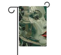 Bandiera da giardino 30,5 x 45,7 cm bandiera da cortile a doppia faccia per esterni una testa di robot bandiere da giardino bandiera per vacanze da cortile per tutte le stagioni decorazioni esterne