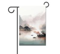Bandiera da giardino 30,5 x 45,7 cm bandiera da cortile di benvenuto per esterni primavera estate bandiera stagionale casa romantica vista fiume bandiera esterna doppio lato bandiera personalizzata