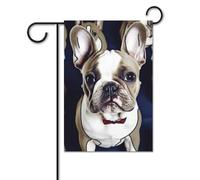 Bandiera da giardino 30,5 x 45,7 cm bandiera da cortile di benvenuto per esterni primavera estate bandiera stagionale casa carina bulldog francese doppio lato bandiera personalizzata per decorazione