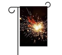 Bandiera da giardino 30,5 x 45,7 cm bandiera da cortile di benvenuto per esterni primavera estate bandiera stagionale esplosione fuochi d'artificio bandiera esterna su entrambi i lati bandiera