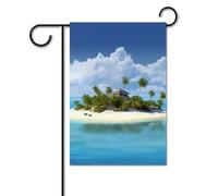 Bandiera da giardino 30,5 x 45,7 cm bandiera da cortile di benvenuto per esterni primavera estate bandiera stagionale isola e spiaggia bandiera esterna doppio lato bandiera personalizzata per