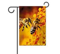 Bandiera da giardino 30,5 x 45,7 cm bandiera da cortile di benvenuto per esterni primavera estate bandiera stagionale per la raccolta delle api nettare bandiera esterna doppio lato banner