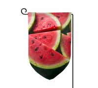 Bandiera da giardino 30,5 x 45,7 cm, bandiera esterna su entrambi i lati, bandiera stagionale di benvenuto, decorazione per esterni, fattoria, anguria, belle bandiere per patio, prato e decorazione da