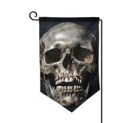 Bandiera da giardino 30,5 x 45,7 cm, bandiera esterna su entrambi i lati, bandiera stagionale di benvenuto, decorazione per esterni, fattoria, teschio mortale, bandiere per patio, prato e giardino