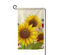 Bandiera da giardino 30,5 x 45,7 cm, bandiera esterna su entrambi i lati, bandiera stagionale di benvenuto per cortile, decorazione per esterni, fattoria, api, girasoli, margherita, rosa, fiori