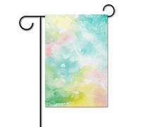 Bandiera da giardino 30,5 x 45,7 cm doppia bandiera verticale da cortile blu astratta nuvola bandiera di benvenuto piccole bandiere decorative per esterni per tutte le stagioni Banner patio casa