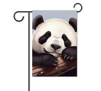 Bandiera da giardino 30,5 x 45,7 cm, doppia faccia, bandiera verticale da cortile, graziosa bandiera di benvenuto con panda addormentato, piccola bandiera decorativa per esterni per tutte le stagioni