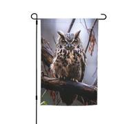 Bandiera da giardino 30,5 x 45,7 cm, doppia faccia primavera estate bandiera decorativa cortile bandiera gufo su un ramo piccola bandiera stagionale festa decorazione esterna