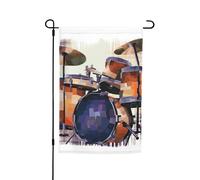 Bandiera da giardino 30,5 x 45,7 cm, doppia faccia primavera estate bandiera decorativa cortile bandiera jazz tamburo piccola bandiera stagionale vacanza decorazione esterna