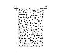 Bandiera da giardino 30,5 x 45,7 cm, doppia faccia primavera estate bandiera decorativa cortile bandiera bianca e nera a pois piccola bandiera stagionale decorazione per esterni