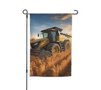 Bandiera da giardino 30,5 x 45,7 cm, doppia faccia primavera estate bandiera decorativa cortile bandiera agricola trattore raccolta piccola bandiera stagionale vacanza decorazione esterna