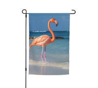 Bandiera da giardino 30,5 x 45,7 cm, doppia faccia primavera estate bandiera decorativa cortile bandiera spiaggia fenicottero piccola bandiera stagionale vacanza decorazione esterna