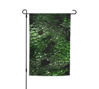 Bandiera da giardino 30,5 x 45,7 cm, doppia faccia primavera estate bandiera decorativa cortile bandiera verde serpente piccola bandiera stagionale vacanza decorazione esterna