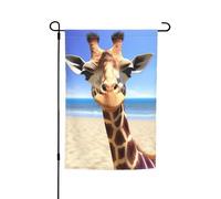 Bandiera da giardino 30,5 x 45,7 cm, doppia faccia primavera estate bandiera decorativa cortile bandiera spiaggia giraffa piccola bandiera stagionale vacanza decorazione esterna