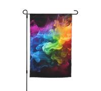 Bandiera da giardino 30,5 x 45,7 cm, doppia faccia primavera estate bandiera decorativa cortile bandiera arcobaleno fumo piccola bandiera stagionale vacanza decorazione esterna
